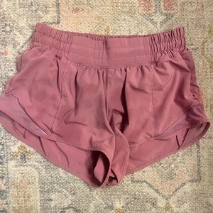 Dusty pink lululemon shorts, size 4, 2.5 inch